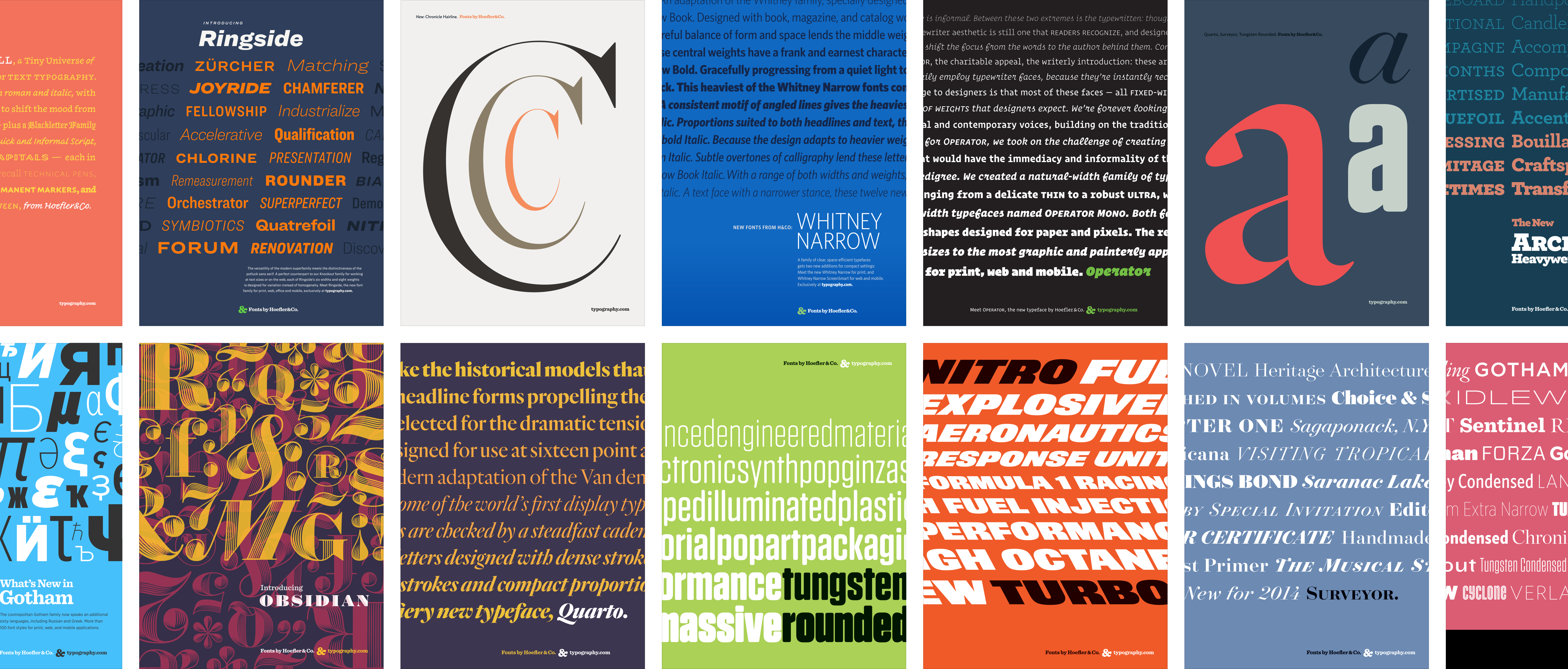 H&Co font advertising